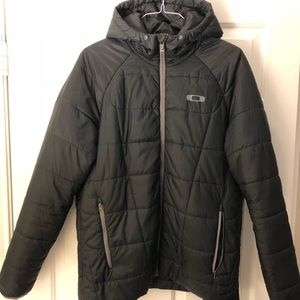 Men’s Oakley puffy padded jacket black large